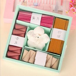 Wholesale- Promotion!Gift box Incense Set,Rose Scent Incense,nterior bedroom toilet incense