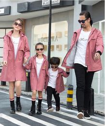 2019 New arrival Family Matching Outfits wind coat orange Colour Comfortable