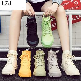 hot sale womens canvas boots autumn retro casual female shoes hightop outdoor women shoes resistant fashion ankle boots 3540