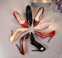 New season Red Nude women pumps high heels10/8/6 cm Stiletto Loafers Pointed Toes Pumps bottoms Dress shoes with Box