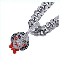 iced out chains pendants NZ - Fashion- jewelry mens gold chain pendants luxury designer iced out pendant brand pandora style charms diamond 6ix9ine cuban link necklaces