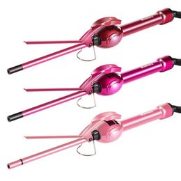 Professionell Hår Curling Iron Curler Roller Waver Styling Tools Salon Styler LCD Display Curlers Rotation Curl Wand 9mm Sh190727