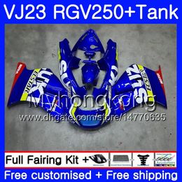 Body+Tank For SUZUKI VJ21 RGV250 88 94 95 96 97 98 309HM.13 RGV-250 Stock blue hot VJ23 VJ 22 RGV 250 1988 1994 1995 1996 1997 1998 Fairing