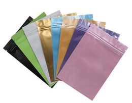 100pcs a Colour sealed bag durable Aluminium foil zipper bag eco-friendly plastic bags for long term food storage two