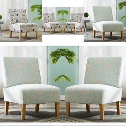 US coutryside ensemble de 2 classique Blue Flower Chair Fabric Accent Salon Chaise avec Armless Jambes bois Couleur naturelle En stock