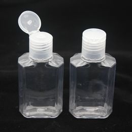 wholesale 60ml Empty Sanitizer Gel Hand Soap Liquid Clear Squeezed Pet Sub Travel Bottle