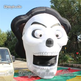 Concert And Bar Decorations Inflatable Head 3m/4m Height Giant Scary Lighting Balloon For Halloween And Party Event