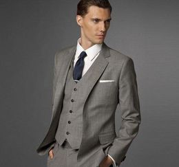 cheap white ties Australia - White Wedding Tuxedos Slim Fit Suits For Men Groomsmen Suit Three Pieces Cheap Prom Formal Suits (Jacket+Pants+Vest+Tie) 248