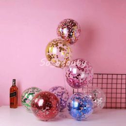 50Pcs 12'' Gold Foil Confetti Latex Balloons Helium Christmas Home Party Wedding Happy Birthday Anniversary Decor