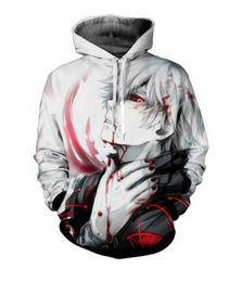 Mens Designer Hoodies for Women Men Couples Sweatshirt Lovers 3D Tokyo Ghoul Hoodies Coats Hooded Pullovers Tees Clothing R0142