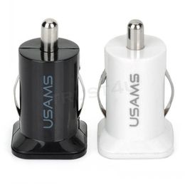 USAMS 3.1A Dual USB Car 2 Port Charger 5V 3100mah double plug car Chargers Adapter for HTC