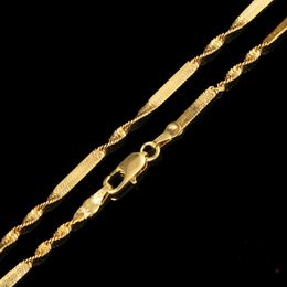 Promotion 2MM Jinshui Wave Gold Chain 18k Filled Antique Copper Smooth Snake Chain Necklace Jewelr 20-24" 50cm 60cm Chains Bulk Necklace