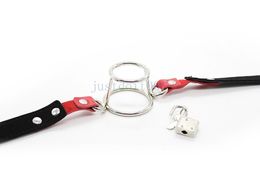 Bondage Stainless Steel Oral Double Metal O Ring Mouth Plug Gag Head Restraint couples #R45
