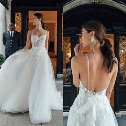 mira zwillinger beach wedding dresses a line lace appliques backless boho wedding dress custom made vestidos de novia bridal gowns