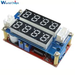 Freeshipping 10Pcs 5A Max Adjustable CC/CV Step Down Charging Board DC-DC 5-32V To 1.27-30V Digital Voltmeter Ammeter Buck Module For Arduin