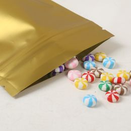 8.5x13cm (3.3x5.1") Gold Colour tear notch Metallic Mylar zip lock stand valve bag resealable Aluminium foil bag