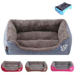 S-3XL 9 Colors Paw Pet Sofa Dog Beds Waterproof Bottom Soft Fleece Warm Cat Bed House Petshop Cama Perro