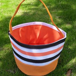 Halloween Candy Basket Bag Polka Dot Hand Bag Storage Bags Put Eggs Storage Sacks Print Bucket Bags Desk Baskets Gift Bags SN2441