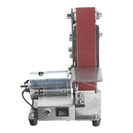 350W 4000-9000RPM Electric Adjustable Speed Mini Belt Sander Polishing Grinding Machine Antiskid Abrasive Belts Grinder