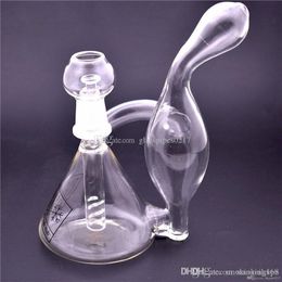 FACTORY price mini bubbler bong smoking pipe water pipe bongs recycler percolator wax oil rig beaker smoking hookahs with 14mm bowl dhl free