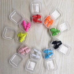 factory price 3000pairs silicone earplugs swimmers soft and flexible ear plugs for travelling sleeping reduce noise ear plug 18 Colours