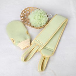 Bath Scrubber Sponge Exfoliating Glove Back Wash Strap Soft Loofah Shower Scrub Towel Massage Spa Body Skin Cleaning Tool