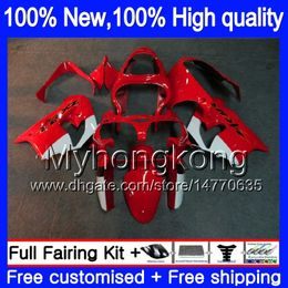 Body For KAWASAKI ZX-9R ZX900CC ZX 9R 9 R 900 2000 2001 2002 2003 Red white 216MY.56 ZX900 ZX9 R 900CC ZX9R 00 01 02 03 Full Fairing