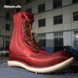 Advertising Inflatable Leisure Shoes Model 6m Height Huge Blow Up Martin Boots Winter Snow Shoes For Shopping Mall Promotion Event