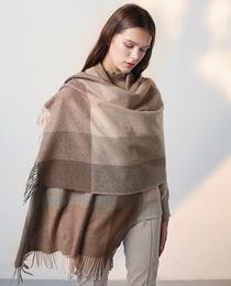Wholesale- 2019 Knitted Autumn Winter Woman Scarf Plaid Warm Cashmere Scarves Shawls Fashion Brand Neck Bandana Pashmina Lady Wrap