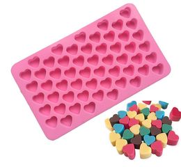 Silicon chocolate Moulds heart shape 55 holes silicon cake Mould silicon ice tray jelly moulds soap Mould cake bakeware tools SN2027