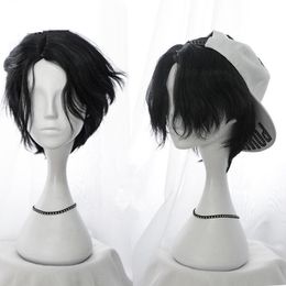 Black Gradient BL Men Wig Daily Harajuku Cos Kawaii Gothic Hair Short Hairpiece