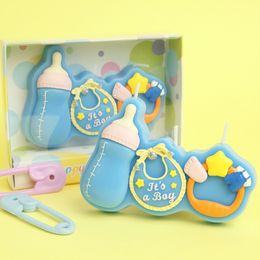 -Feliz 100 días Cumpleaños caja de regalo de la vela embalaje número encantador Vela Fiesta adorable Cake Topper Baby Shower Favors # 398