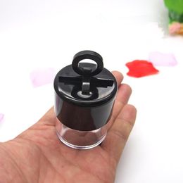 10g Plastic Cosmetic Empty Jar Pots Eyeshadow Plastic Loose Powder Jar Powder Puff Boxes Fast Shipping F1880