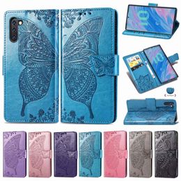 Butterfly Flower Wallet Cover Flip stand leather Case for iphone 11 pro max XR XS MAX 6 7 8 PLUS Samsung S10 PLUS S10e NOTE10 PLUS S9