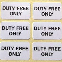 1200pcs 25x15mm DUTY FREE ONLY Self-adhesive Glossy Art Paper Sticker for Duty-free Store Advertising Tax-free Shopping Products