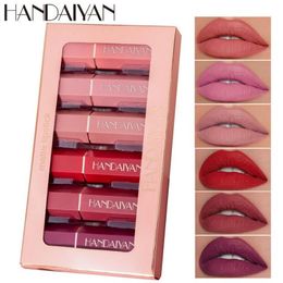 HANDAIYAN Makeup Matte Lipstick Nude Chocolate Colour Long lasting Red Lipstick Colours Waterproof Lipstick Gift Box TSLM1