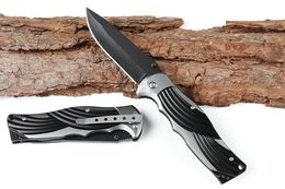 Drop shipping Survival Folding Knife 440C Black Blade Steel + Aluminum Handle Outdoor Camping Tactical Folding Knives With Retail Box