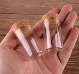 10ml size 24*40mm Small Test Tube with Cork Stopper Spice Bottles Container Jars Vials DIY Craft 100pcs