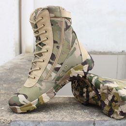 Stivali tattici militari da uomo Desert Combat Outdoor bot Army Stivali da trekking in pelle Autunno alla caviglia