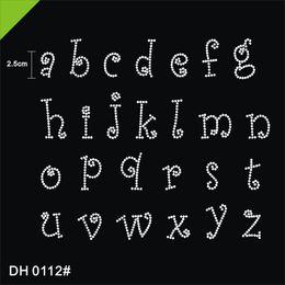 ALPHABET Lettre AB iron-on Strass T-Shirt Transfert