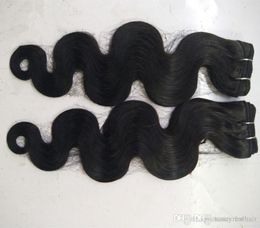 human body wave hair weave peruvian uprocessed hair natual black Colour hair extensions 6 bundles lot free dhl