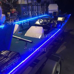 -Drahtlose blau weiß rote LED-Streifen-Kit für Boot Marine Deck Interieur 16 ft wasserdicht 12V Bogen Anhänger Pontoon