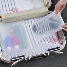 Plastic Sort Out Bag Thicken Translucent Waterproof Seal Up Pouch Travel Storage Abrasive Bag Eco-friendly Storage Bags