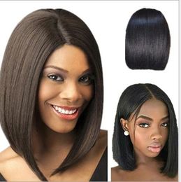 Black long straight hair is popular in Europe and America, and high-temperature silk wigs with middle bangs are popular in Europe and Americ