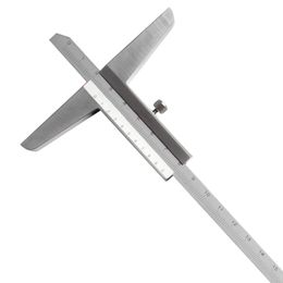 Freeshipping 12" 0-300mm Depth Vernier Calliper 0.02mm Carbon Steel Metric Gauge Micrometre Measuring Tools