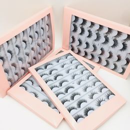 Newest Mink false eyelashes set 16 pairs with retail packing box handmade natural long thick fake lashes extensions 12 models available DHL