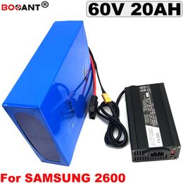 Rechargeable lithium ion battery pack 36V 48V 60V 72V 20AH electric Scooter battery for Bafang 1000W 1500W Motor with 5A Charger