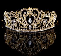 European Crown Alloy Rhinestone Jewellery Bridal Crown Bridal Headdress