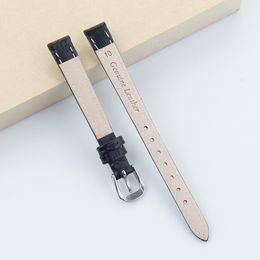 ALK watch strap 10mm band for women ladies watches genuine cow leather pink purple green fashion bracelet strap wristband 10mm257C