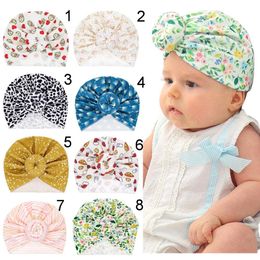 Baby Hat Newborn Elastic Turban Toddler Kids Boy Girl Cotton Beanie Winter Cap Fashion Flower Donut Hats Soft Caps